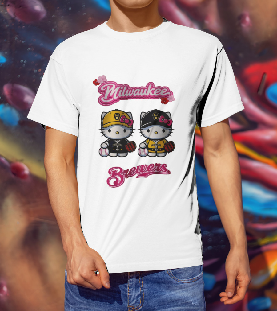 Milwaukee Brewers Hello Kitty Baseball Collaboration 2026 T-Shirt