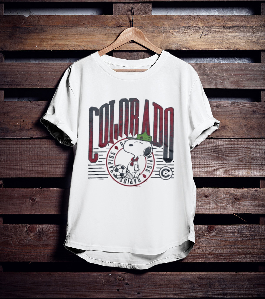 Snoopy Colorado Rapids Collaboration With Soccer Ball T-Shirt