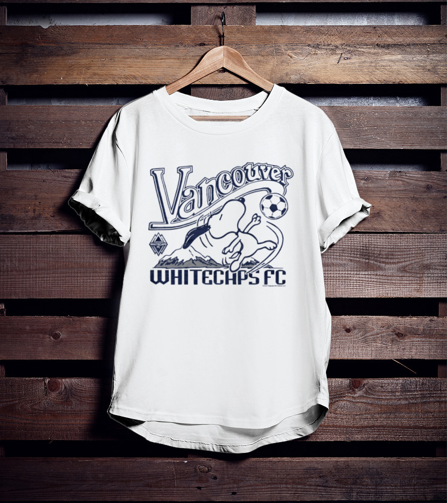 Vancouver Whitecaps FC Peanuts Snoopy Soccer Collaboration T-Shirt