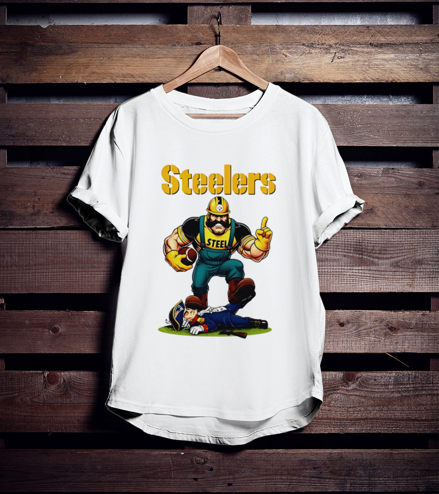Pittsburgh Steelers Steelworker Triumphs Over New England Patriots Rivalry T-Shirt