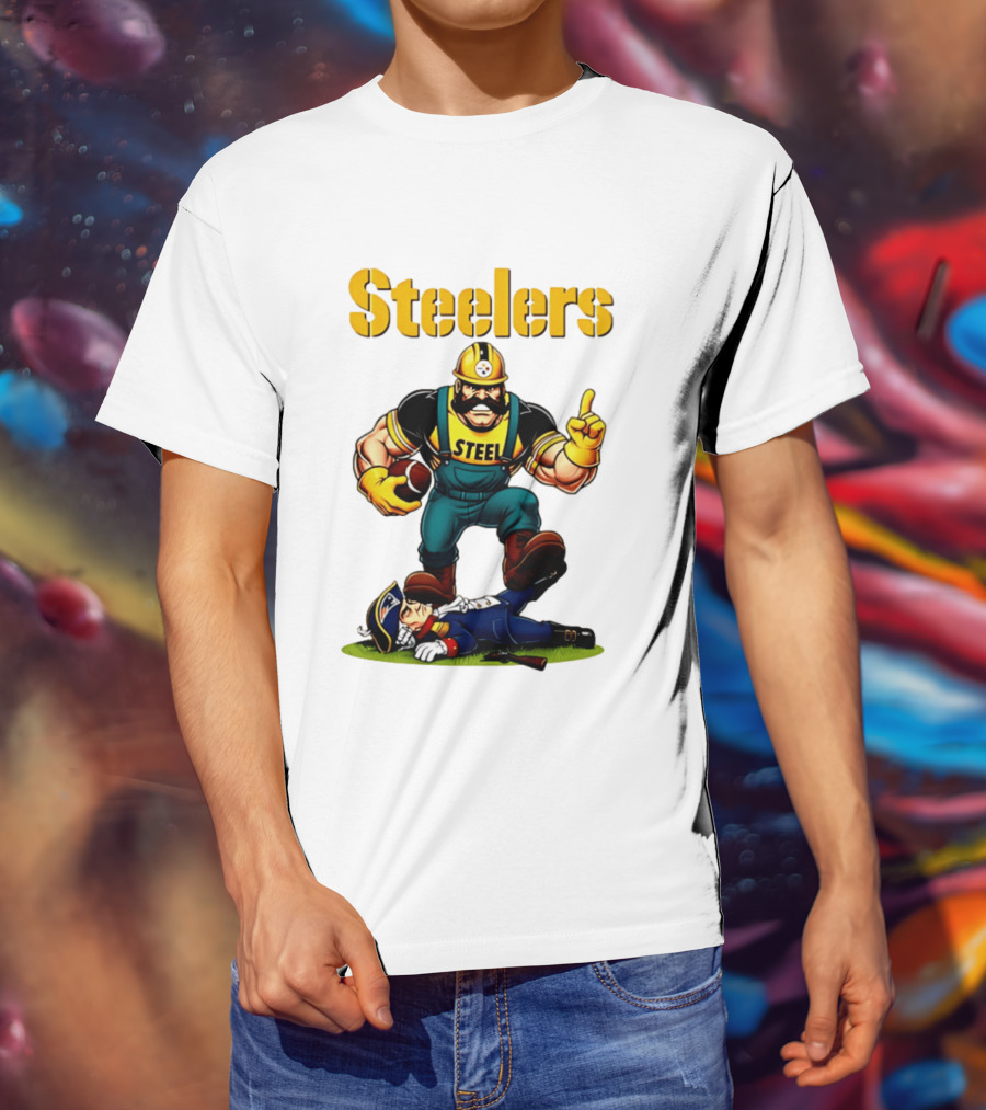Pittsburgh Steelers Steelworker Triumphs Over New England Patriots Rivalry T-Shirt