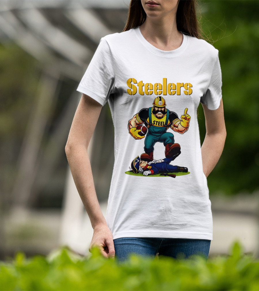 Pittsburgh Steelers Steelworker Triumphs Over New England Patriots Rivalry T-Shirt