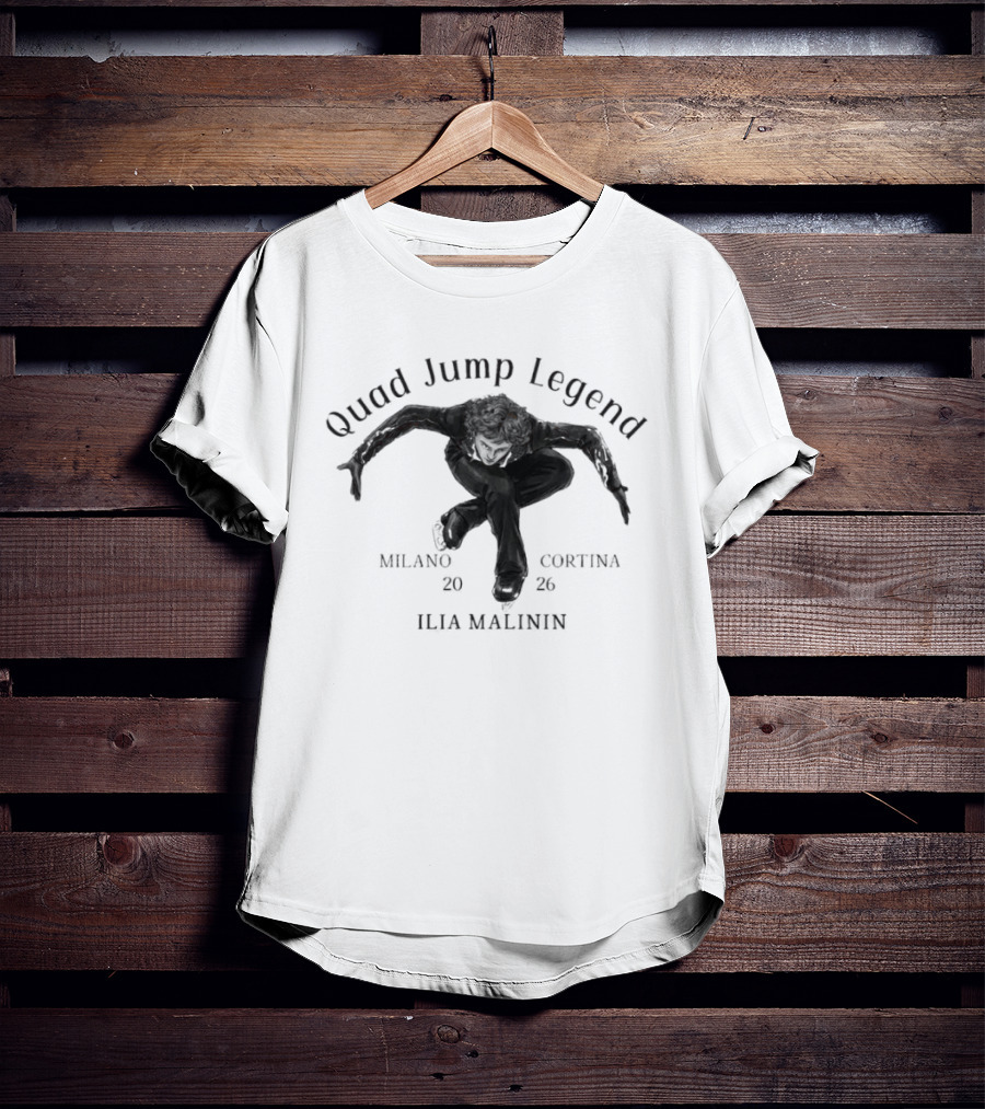 Quad Jump Legend Ilia Malinin Milano Cortina 2026 T-Shirt