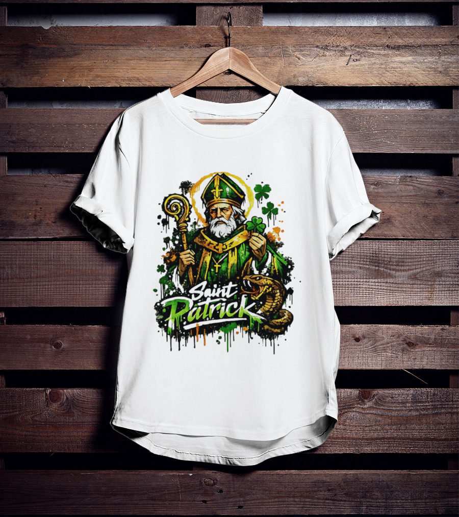 Saint Patrick Ireland St Patrick's Day With Shamrock And Snake T-Shirt