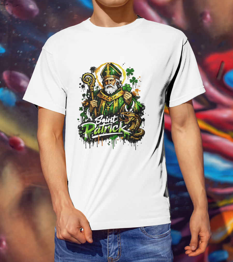 Saint Patrick Ireland St Patrick's Day With Shamrock And Snake T-Shirt