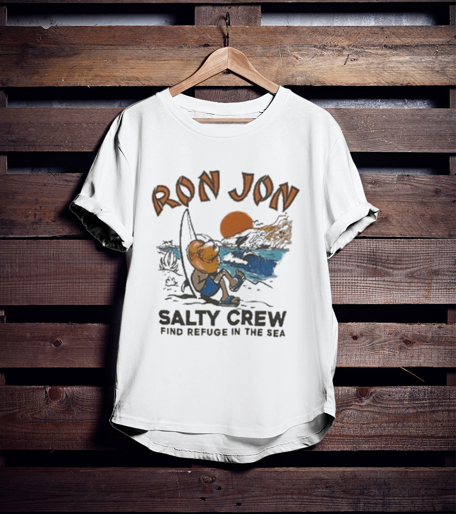 Salty Crew Ron Jon Find Refuge In The Sea Relaxation Scene T-Shirt