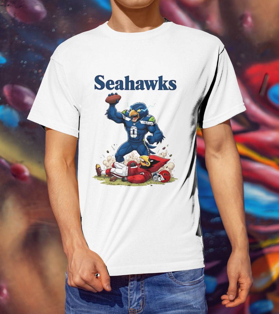 Seattle Seahawks Vs Arizona Cardinals Rivalry Victory Celebration T-Shirt