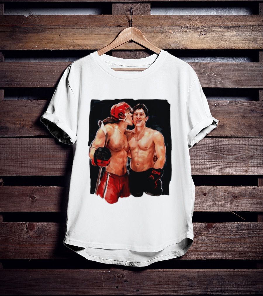 Shane Hollander Ilya Rosanov Gay Hockey Romance Painting T-Shirt