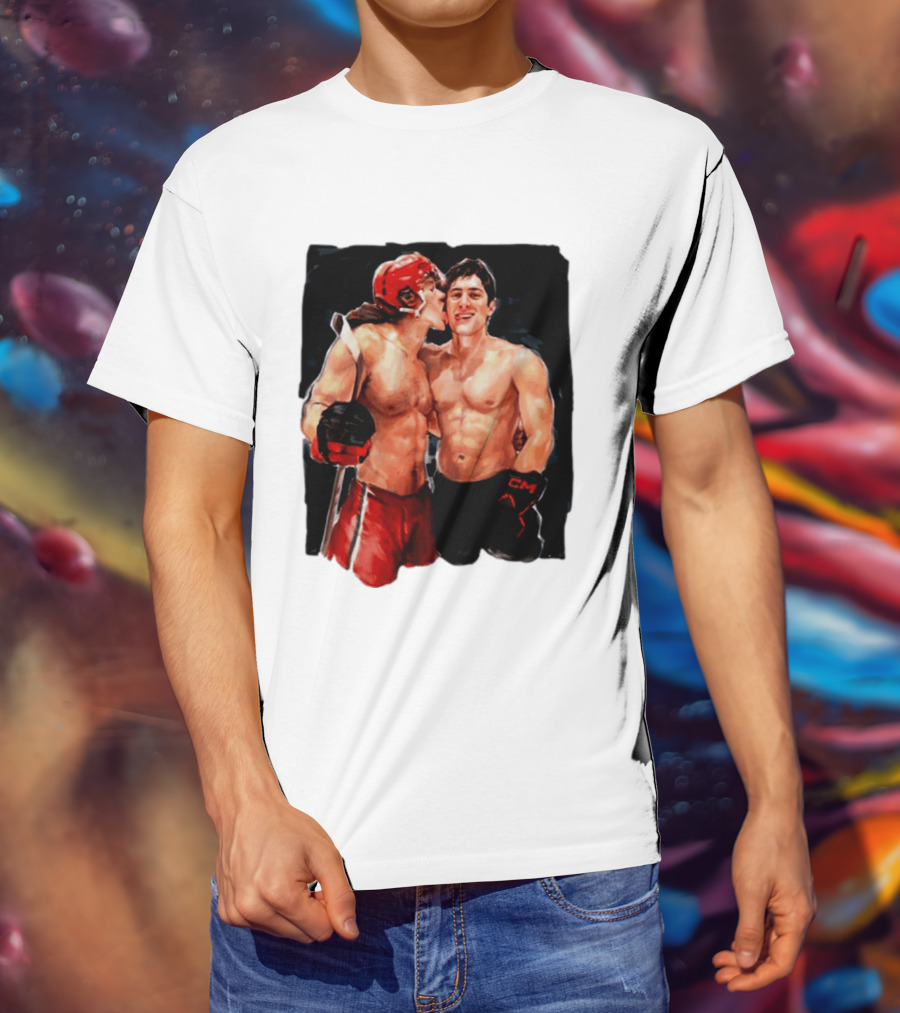 Shane Hollander Ilya Rosanov Gay Hockey Romance Painting T-Shirt