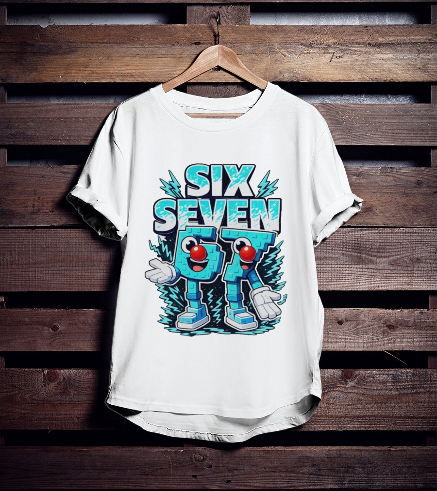 Six Seven 67 Red Nose Characters With Excited Expressions T-Shirt