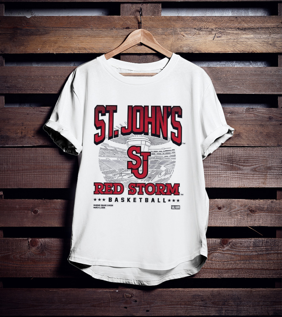 St. John's Red Storm SJ Basketball 2026 Arena T-Shirt