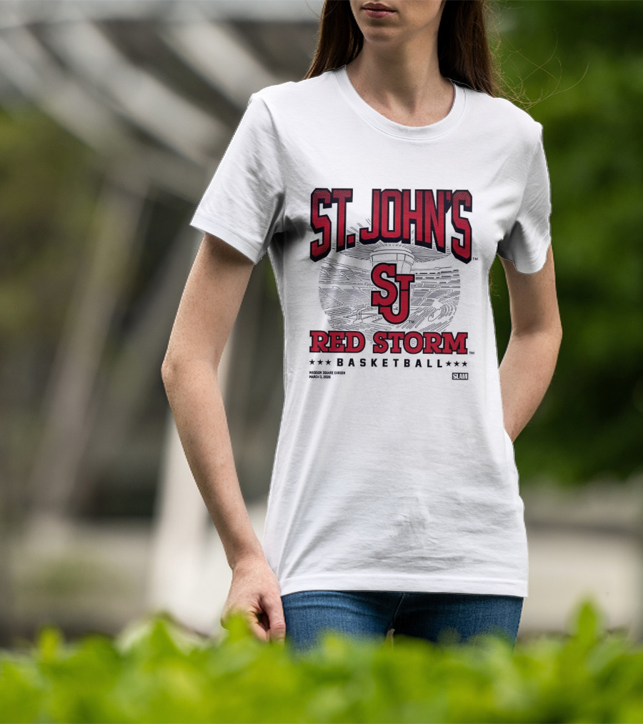 St. John's Red Storm SJ Basketball 2026 Arena T-Shirt