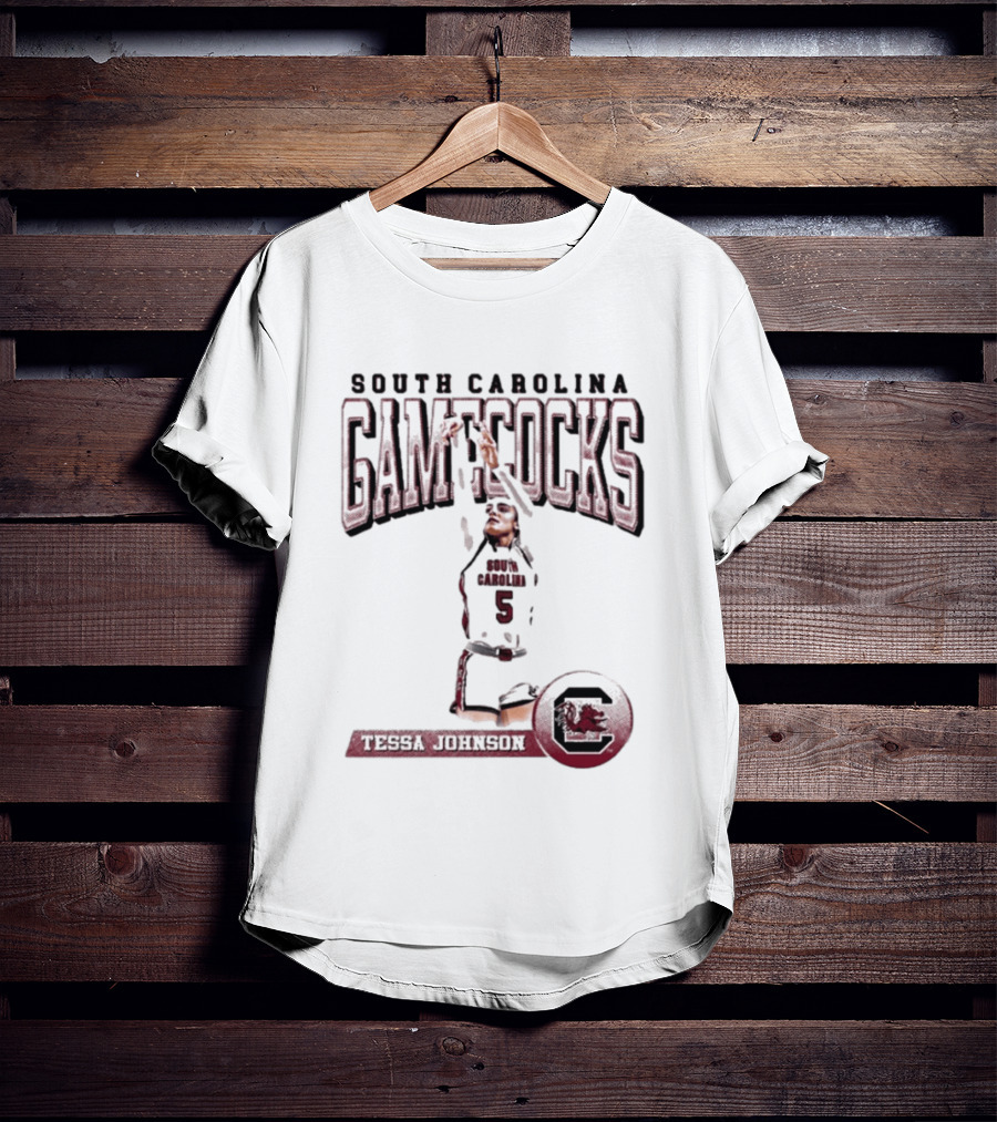 South Carolina Gamecocks Tessa Johnson WNBA Player Basketball Team T-Shirt