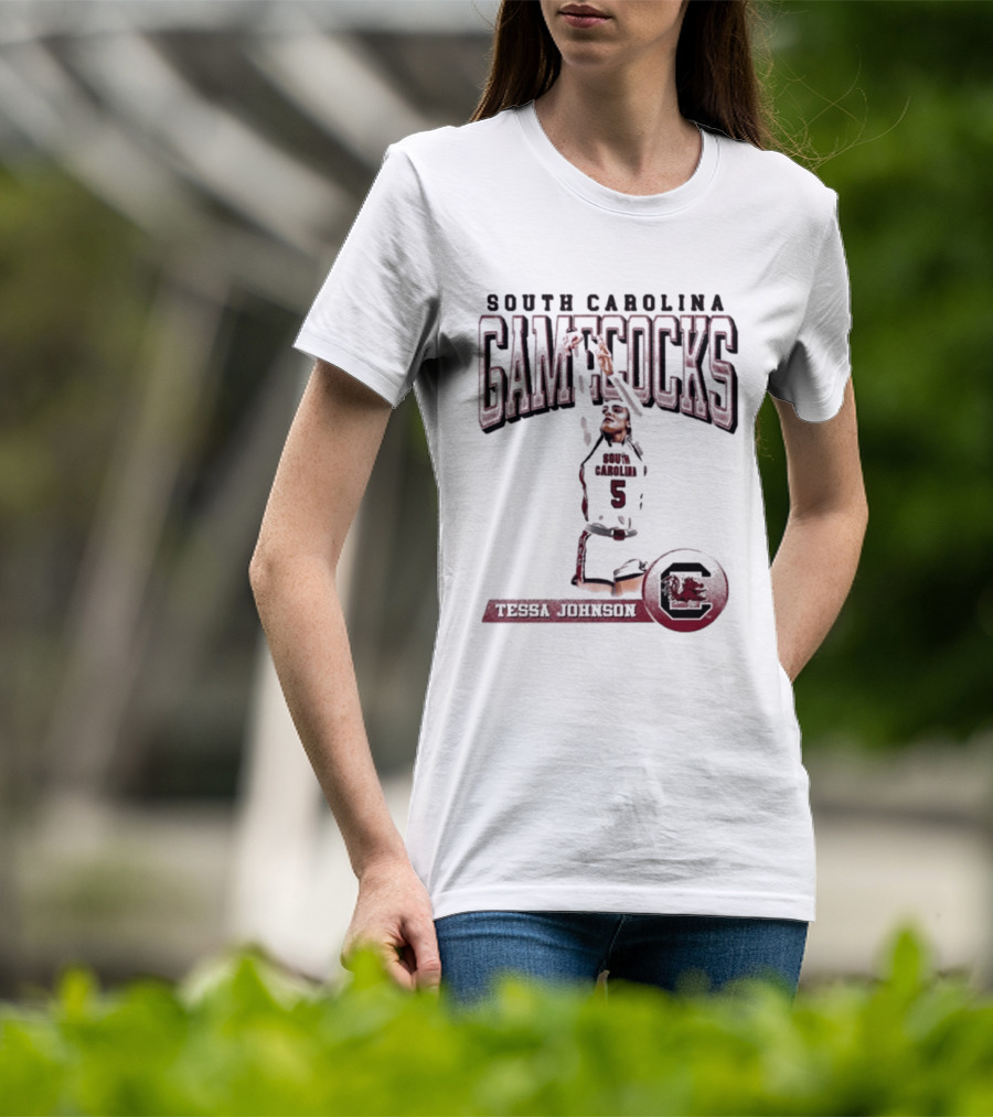 South Carolina Gamecocks Tessa Johnson WNBA Player Basketball Team T-Shirt