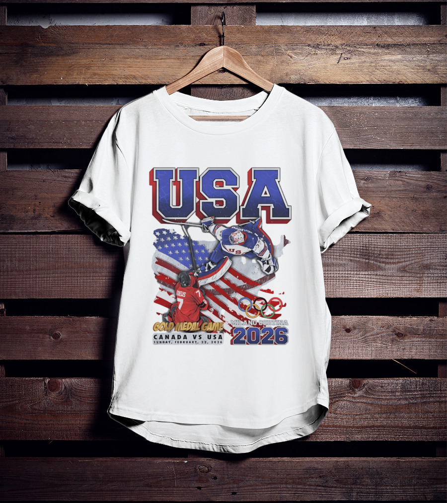 USA Hockey Gold Medal Game Canada Vs USA Milano Cortina 2026 T-Shirt