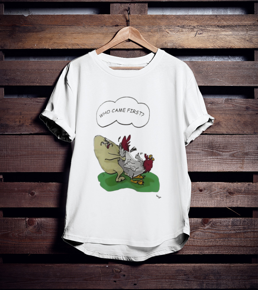 Who Came First Pete Townshend Chicken Humor T-Shirt