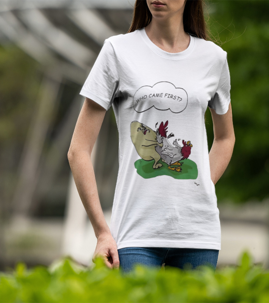Who Came First Pete Townshend Chicken Humor T-Shirt