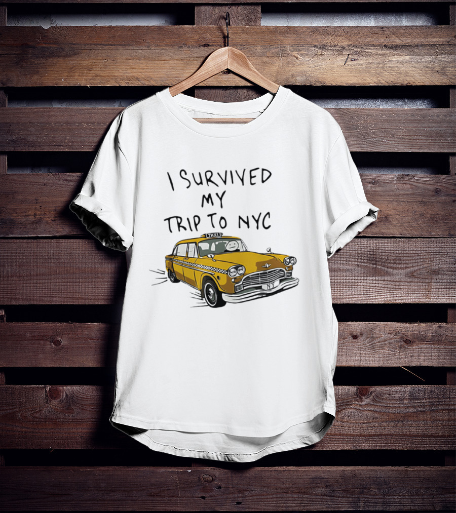 I Survived My Trip To NYC Tom Holland Peter Parker Yellow Taxi New York Adventure T-Shirt
