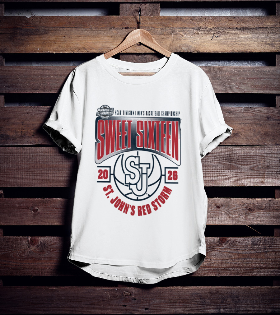 NCAA Division I Men's Basketball Championship 2026 St. John's Red Storm Sweet Sixteen T-Shirt