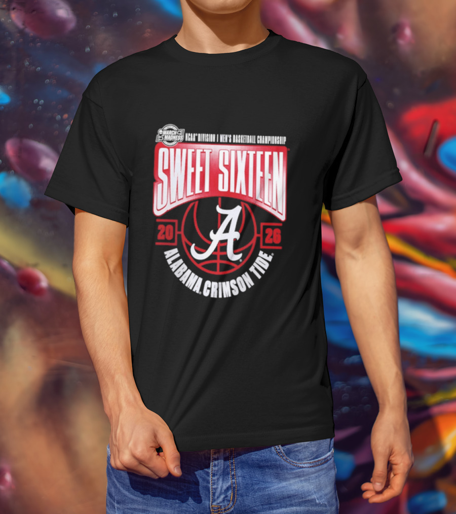 2026 Alabama Crimson Tide NCAA Men's Basketball Sweet Sixteen March Madness T-Shirt