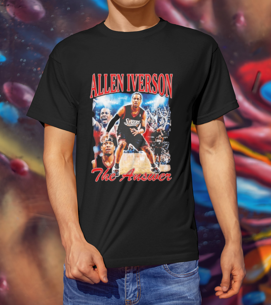 Allen Iverson The Answer Philadelphia 76ers NBA Hardwood Classics T-Shirt