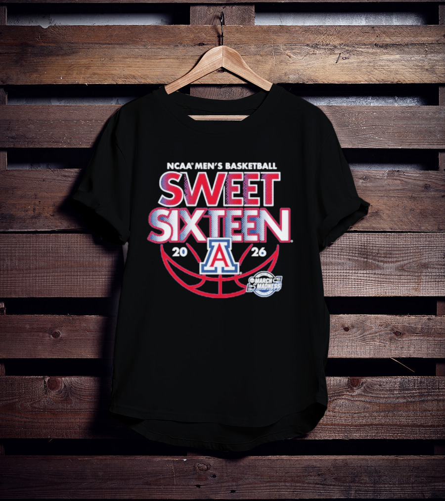 NCAA Men's Basketball Arizona Sweet Sixteen March Madness 2026 T-Shirt