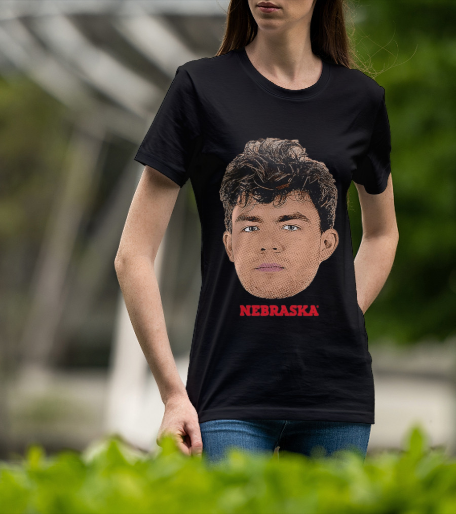 Henry Burt Nebraska Cornhuskers Big Head Face Cutout T-Shirt