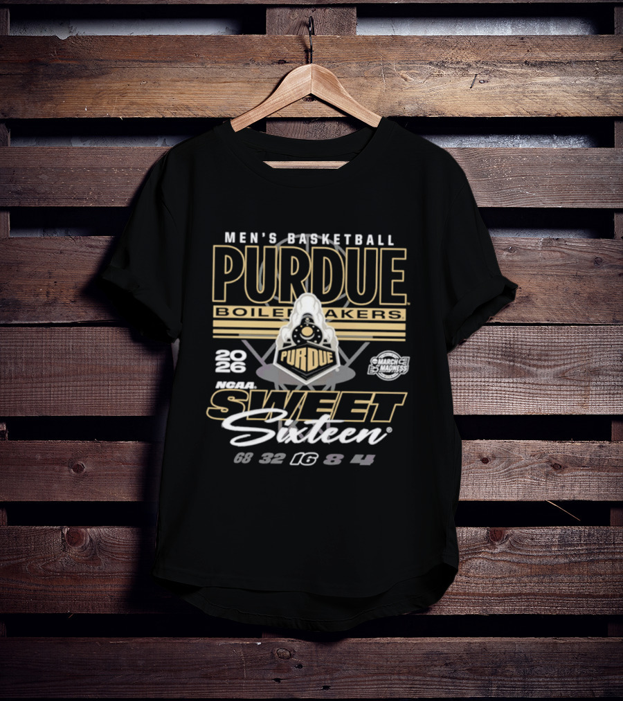 Men's Basketball Purdue Boilermakers Sweet Sixteen 2026 NCAA March Madness T-Shirt