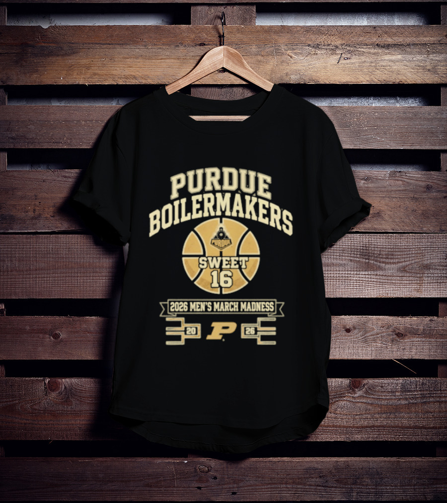 Purdue Boilermakers Sweet 16 2026 Men's March Madness Basketball Tournament T-Shirt