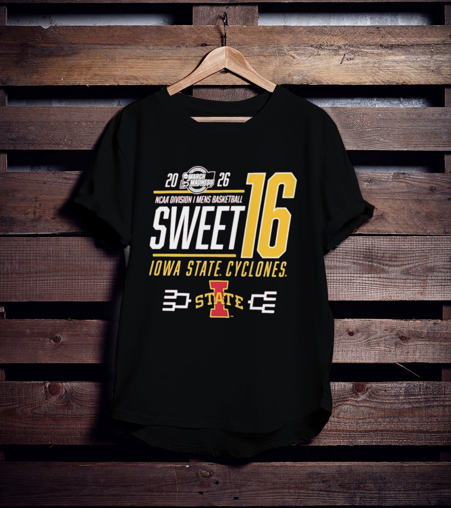 Iowa State Cyclones 2026 NCAA March Madness Sweet 16 Bound Men's Basketball T-Shirt