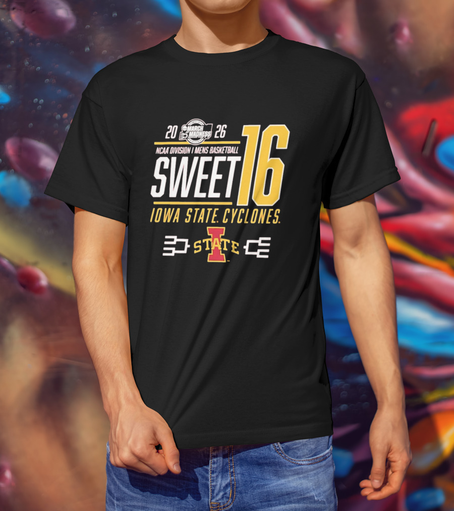 Iowa State Cyclones 2026 NCAA March Madness Sweet 16 Bound Men's Basketball T-Shirt