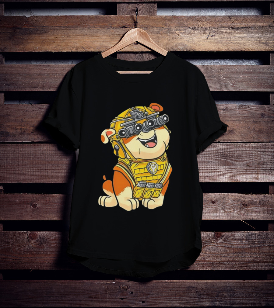 Rubble Construction Paw Patrol Dog Night Vision Goggles T-Shirt