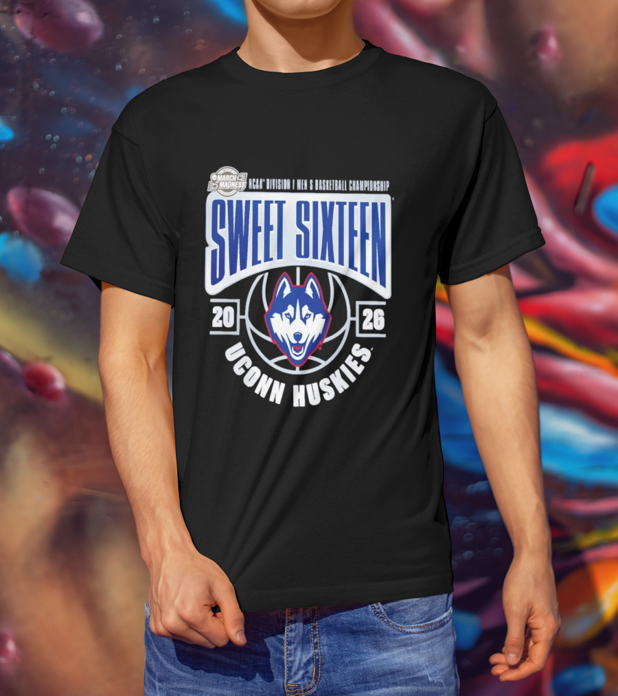 UConn Huskies 2026 NCAA Division I Men's Basketball Championship March Madness Sweet Sixteen T-Shirt