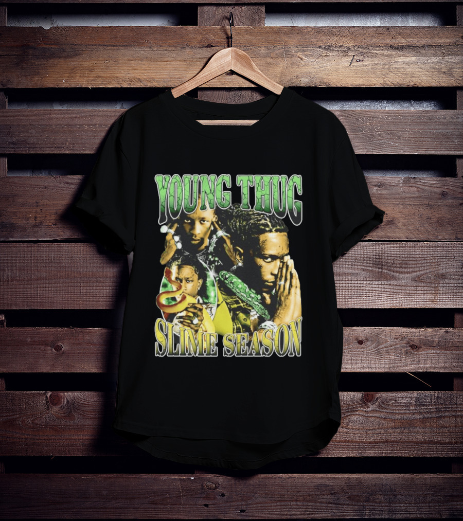 Young Thug Slime Season 90s Nostalgia Graphic Collage T-Shirt