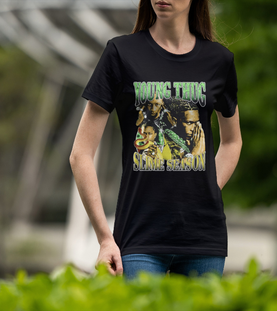 Young Thug Slime Season 90s Nostalgia Graphic Collage T-Shirt