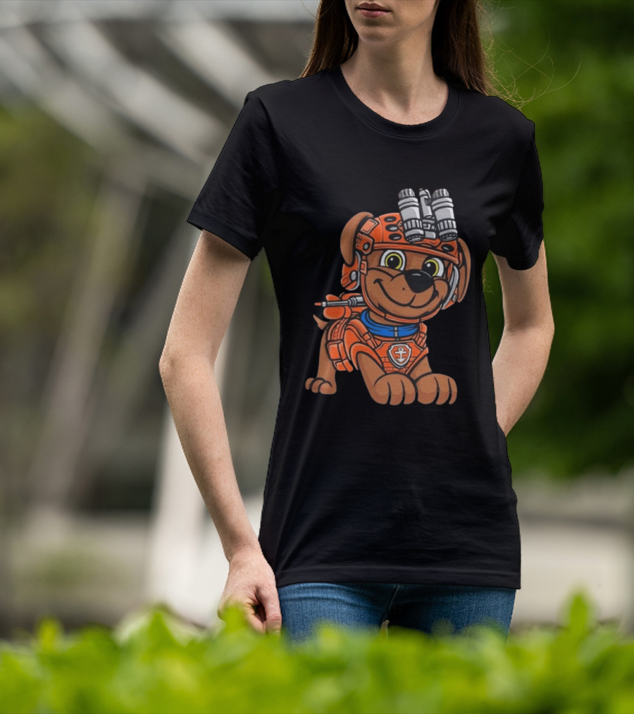 Zuma PAW Patrol Water Rescue Pup With Anchor Emblem And Goggles T-Shirt