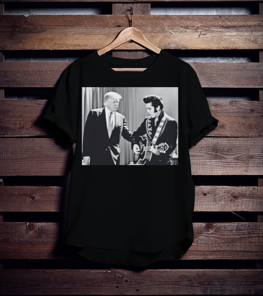 Donald Trump Elvis 2026 Collaboration With Guitar Performance T-Shirt