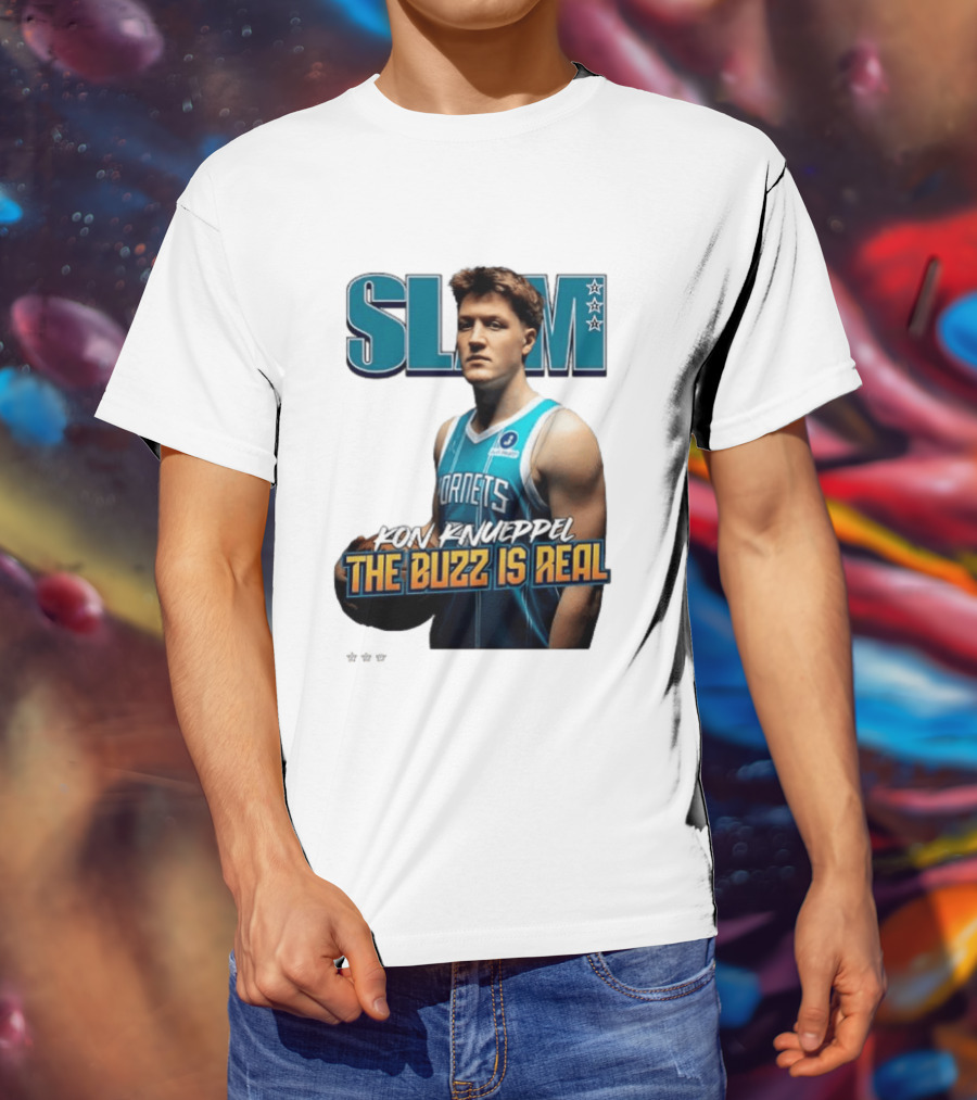 SLAM Kon Knueppel The Buzz Is Real Hornets Basketball T-Shirt