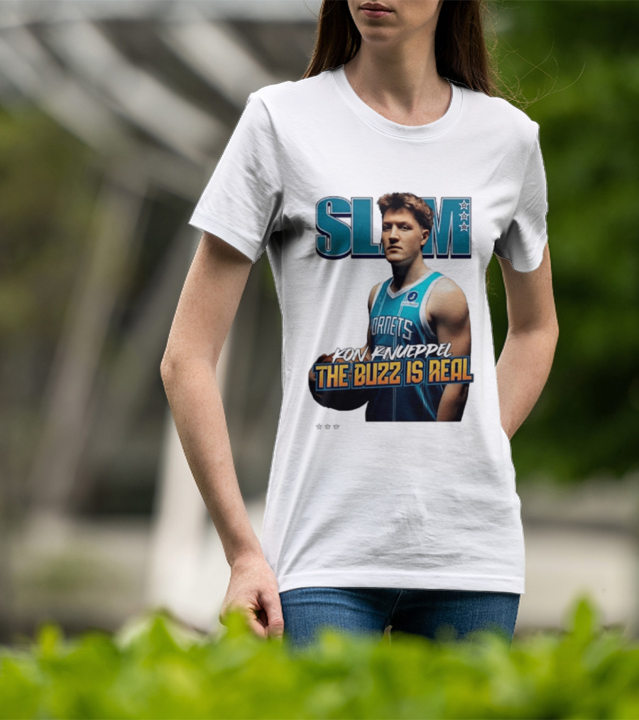 SLAM Kon Knueppel The Buzz Is Real Hornets Basketball T-Shirt