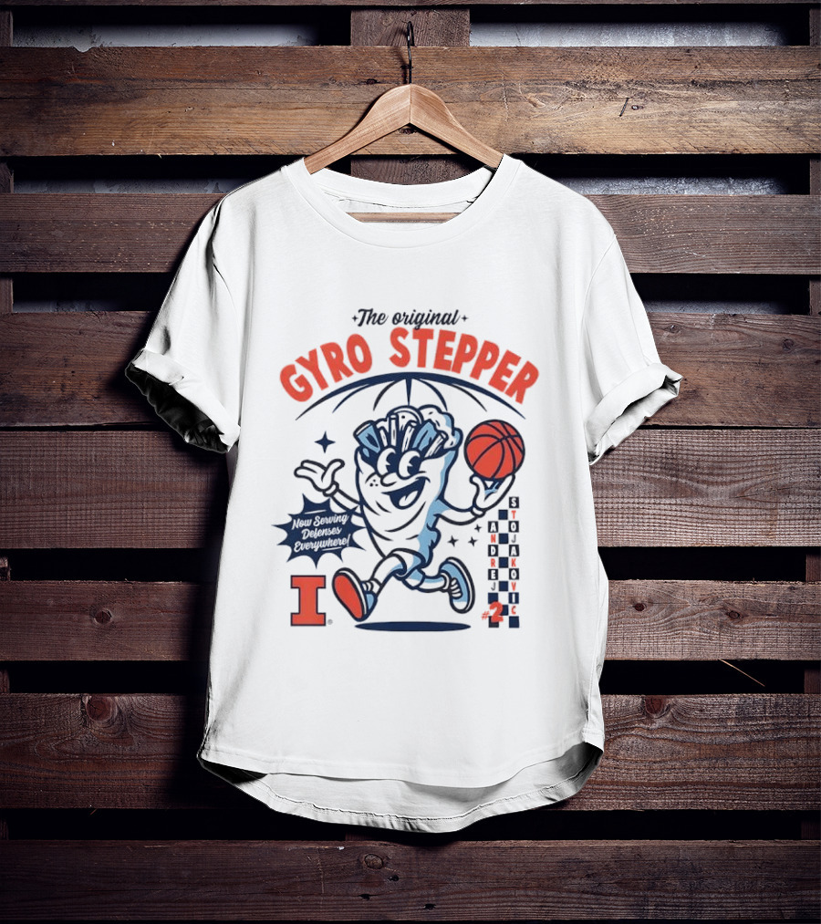 The Original Gyro Stepper Illinois Fighting Illini Basketball T-Shirt