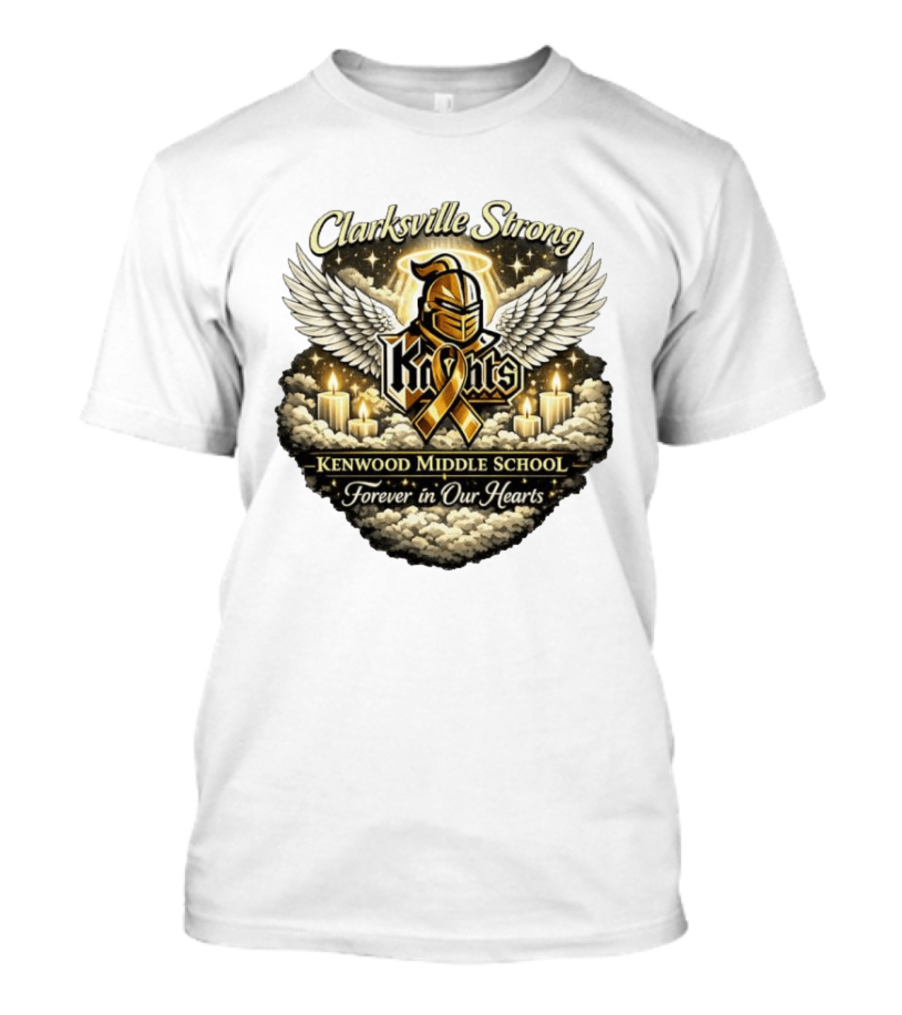 Clarksville Strong Knights Kenwood Middle School Forever In Our Hearts T-Shirt