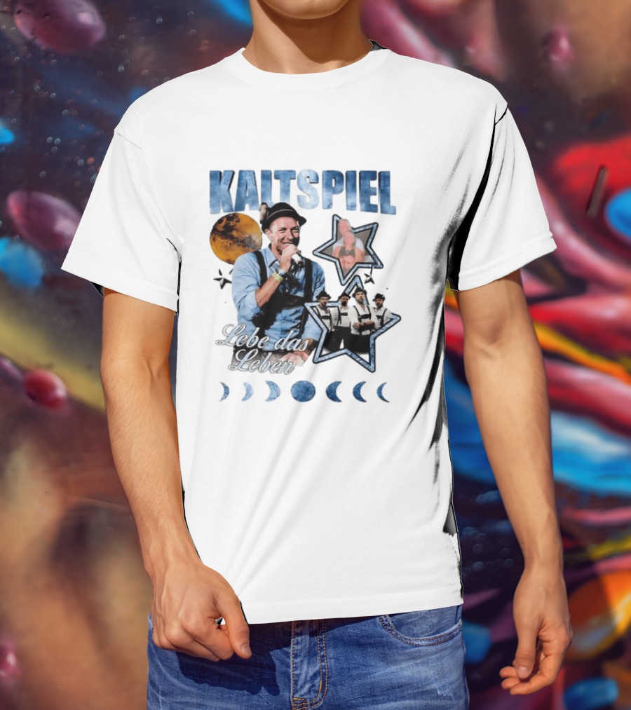 Kaltspiel Lebe Das Leben Moon Phases Band Performance T-Shirt