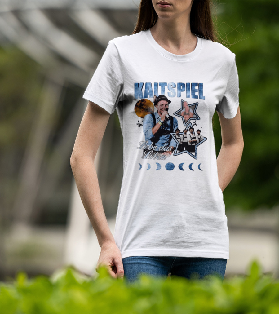 Kaltspiel Lebe Das Leben Moon Phases Band Performance T-Shirt
