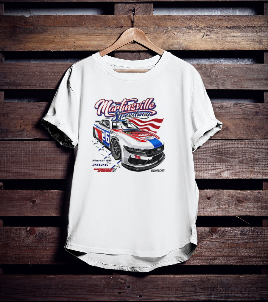 Martinsville Speedway 2026 March Race Event Nascar Car 36 T-Shirt