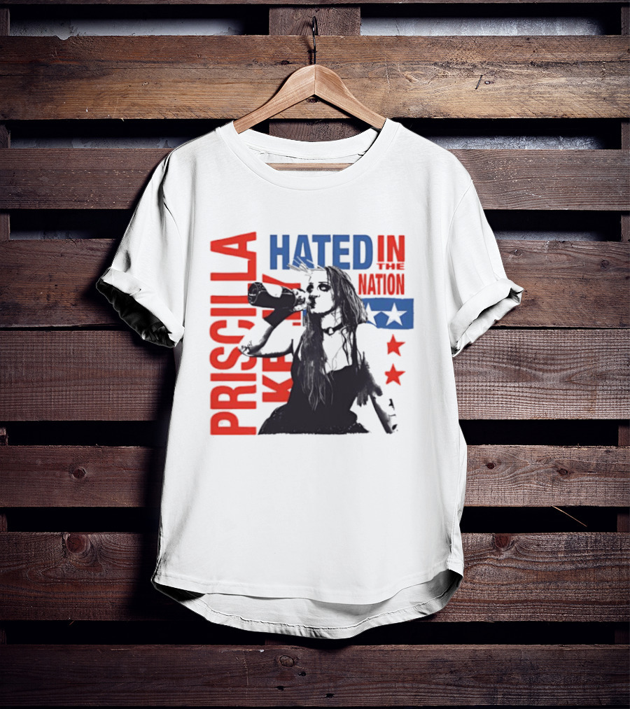 Priscilla Kelly NXT Hated In The Nation Bold Red And Blue T-Shirt