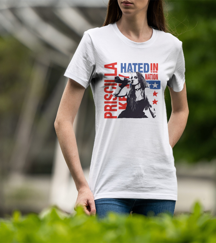 Priscilla Kelly NXT Hated In The Nation Bold Red And Blue T-Shirt