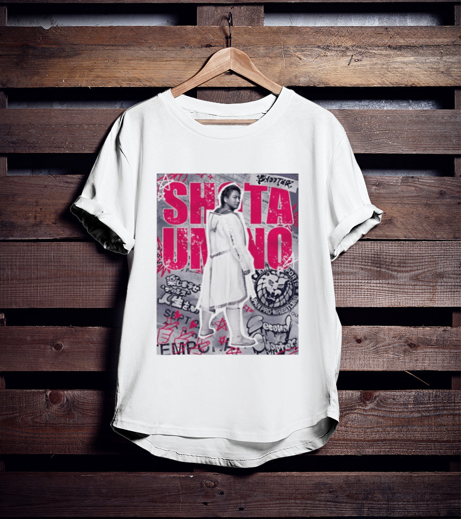 Shota Umino New Japan Pro Wrestling Graffiti Style Banner T-Shirt