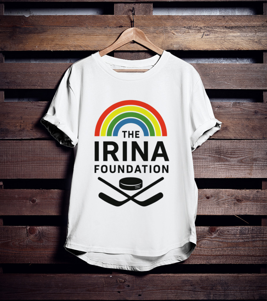 The Irina Foundation Rainbow Hockey Heated Rivalry Shane Ilya T-Shirt