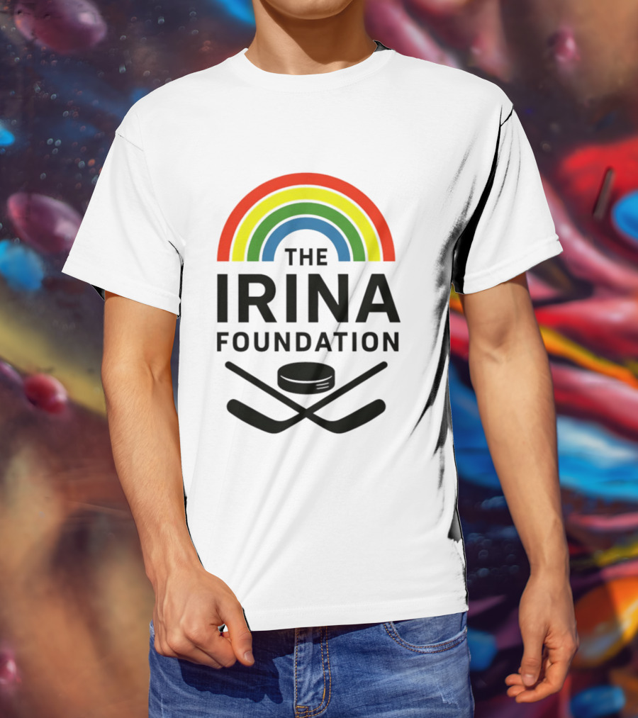 The Irina Foundation Rainbow Hockey Heated Rivalry Shane Ilya T-Shirt