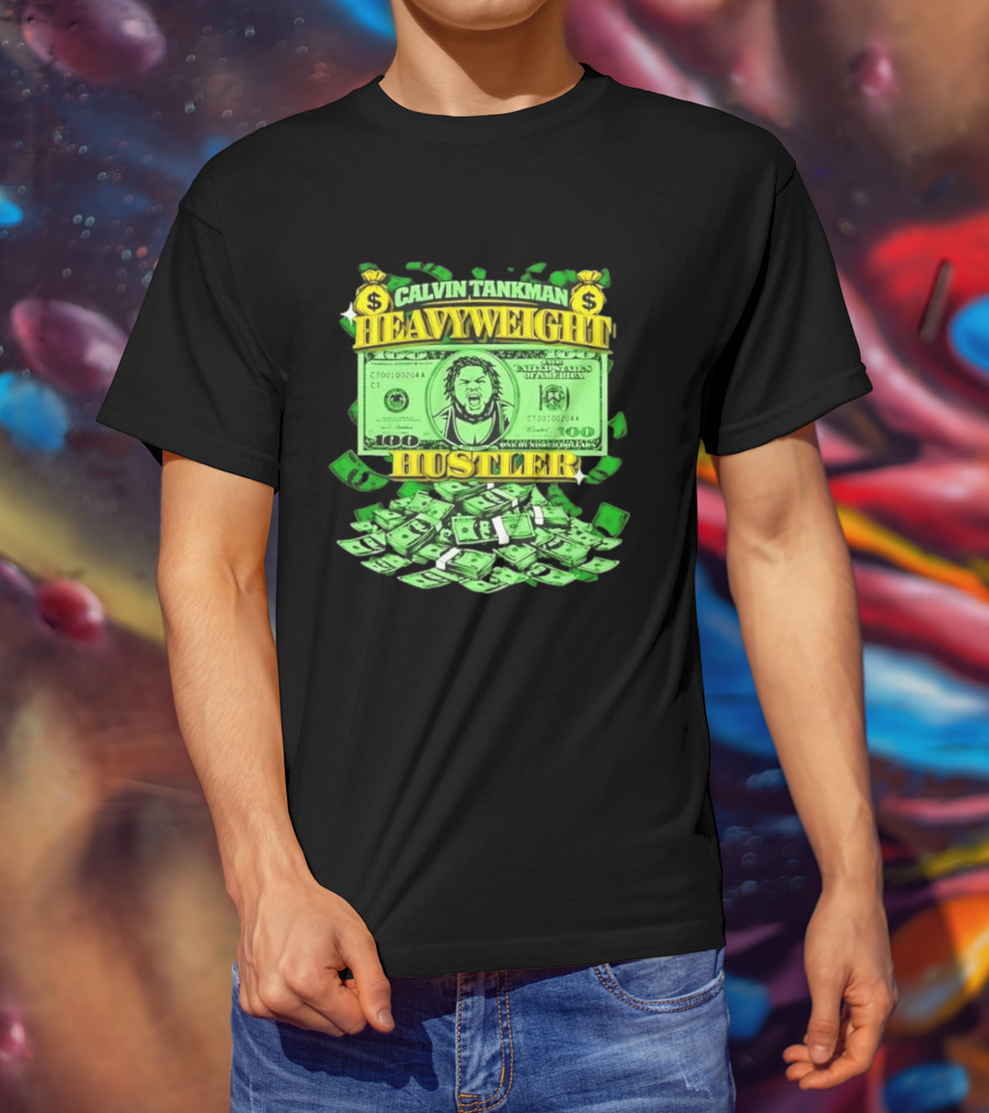 Calvin Tankman Heavyweight Hustler Dollar Bill Graphic Money T-Shirt